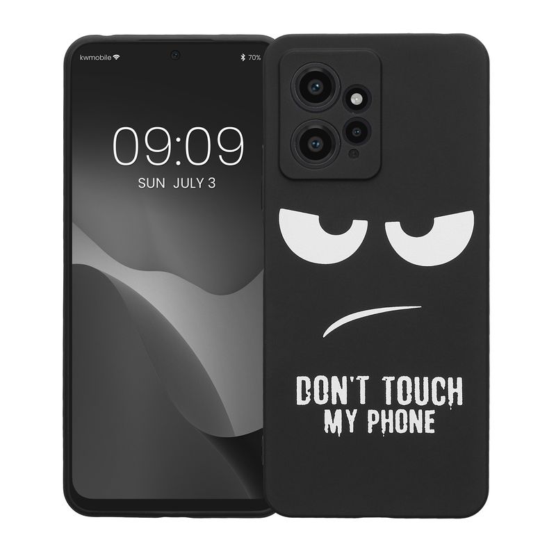 Laptop, Telefoane si Tablete - Telefoane mobile si accesorii - Accesorii Telefoane - Huse telefoane - Husa Kwmobile pentru Xiaomi Redmi Note 12 (4G), anti-alunecare, silicon, alb, negru - Infinity.ro