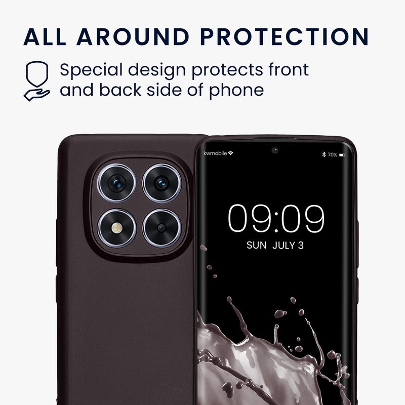 Laptop, Telefoane si Tablete - Telefoane mobile si accesorii - Accesorii Telefoane - Huse telefoane - Husa Kwmobile pentru Xiaomi Redmi Note 14 Pro 5G/Poco X7, anti-alunecare, silicon, visiniu - Infinity.ro