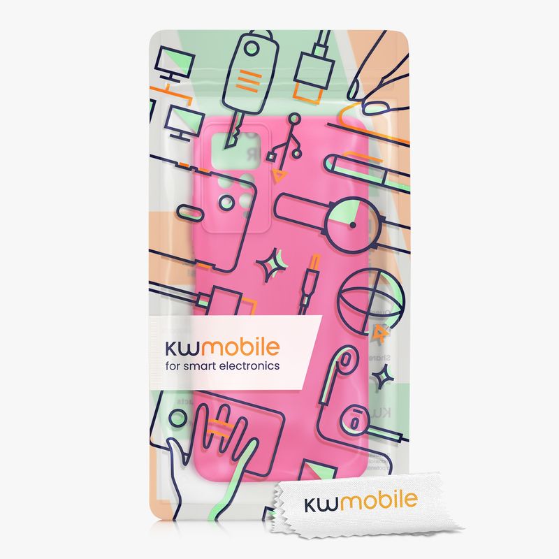 Laptop, Telefoane si Tablete - Telefoane mobile si accesorii - Accesorii Telefoane - Huse telefoane - Husa Kwmobile pentru Xiaomi Redmi Note 11 Pro/Note 11 Pro (5G)/Note 12 Pro (4G), anti-alunecare, silicon, roz - Infinity.ro