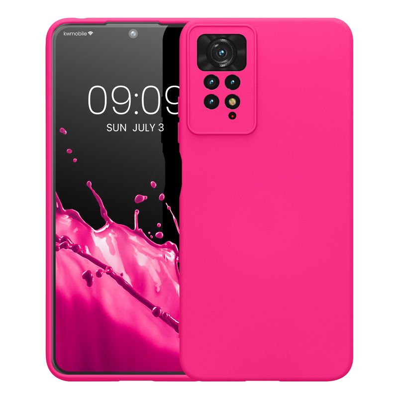Laptop, Telefoane si Tablete - Telefoane mobile si accesorii - Accesorii Telefoane - Huse telefoane - Husa Kwmobile pentru Xiaomi Redmi Note 11 Pro/Note 11 Pro (5G)/Note 12 Pro (4G), anti-alunecare, silicon, roz - Infinity.ro
