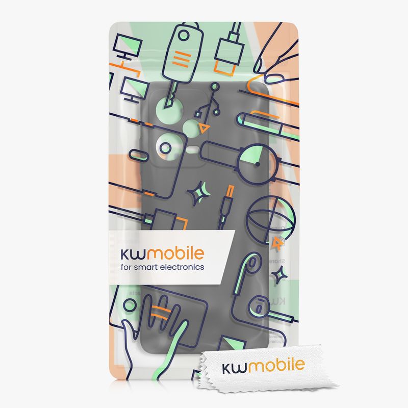 Laptop, Telefoane si Tablete - Telefoane mobile si accesorii - Accesorii Telefoane - Huse telefoane - Husa Kwmobile pentru Xiaomi Redmi Note 12 Pro 5G, anti-alunecare, silicon, negru - Infinity.ro