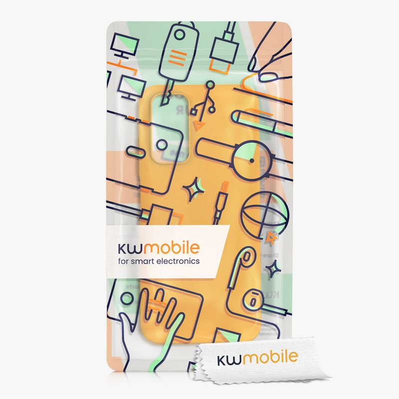 Laptop, Telefoane si Tablete - Telefoane mobile si accesorii - Accesorii Telefoane - Huse telefoane - Husa Kwmobile pentru Xiaomi Redmi Note 11/Note 11S, incarcare wireless, anti-alunecare, silicon, galben - Infinity.ro