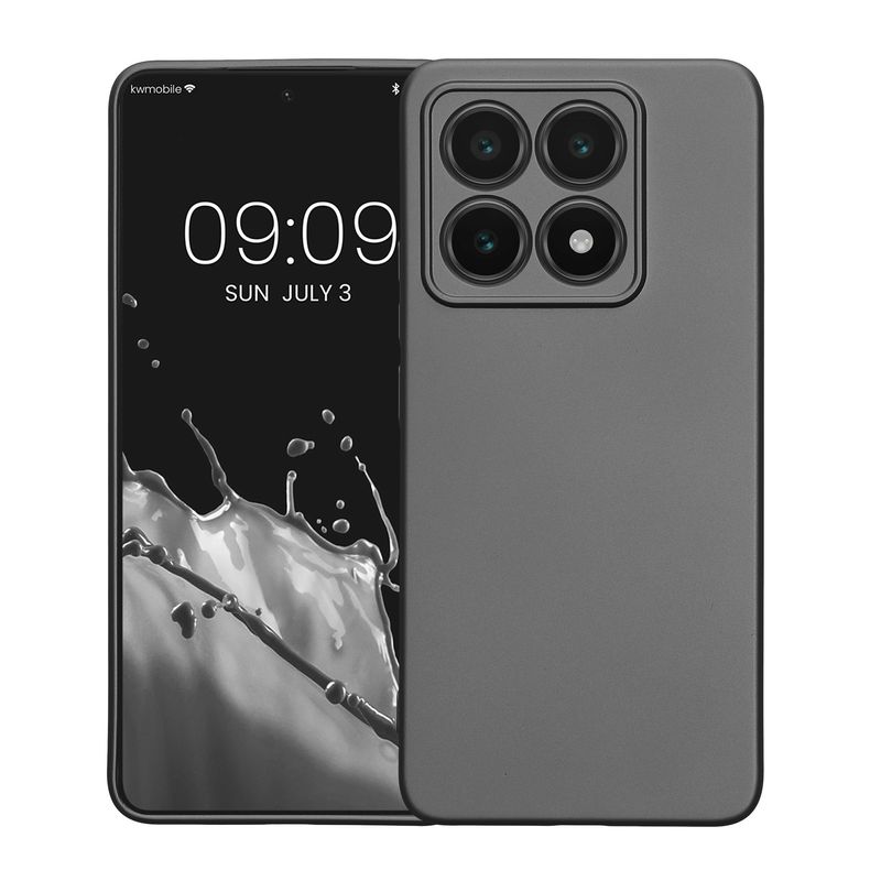 Laptop, Telefoane si Tablete - Telefoane mobile si accesorii - Accesorii Telefoane - Huse telefoane - Husa Kwmobile pentru Xiaomi 14T, anti-alunecare, protectie la zgarieturi, silicon, gri - Infinity.ro