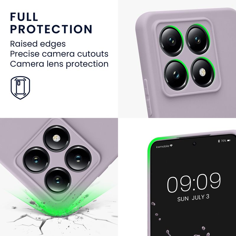 Laptop, Telefoane si Tablete - Telefoane mobile si accesorii - Accesorii Telefoane - Huse telefoane - Husa Kwmobile pentru Xiaomi 14T, anti-alunecare, protectie la zgarieturi, silicon, mov - Infinity.ro