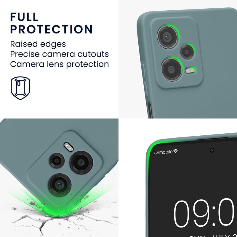 Laptop, Telefoane si Tablete - Telefoane mobile si accesorii - Accesorii Telefoane - Huse telefoane - Husa Kwmobile pentru Xiaomi Redmi Note 12 Pro 5G, anti-alunecare, silicon, noapte - Infinity.ro