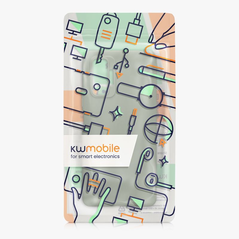 Laptop, Telefoane si Tablete - Telefoane mobile si accesorii - Accesorii Telefoane - Huse telefoane - Husa Kwmobile pentru Xiaomi Redmi Note 10 Pro, incarcare wireless, silicon, verde, gri - Infinity.ro