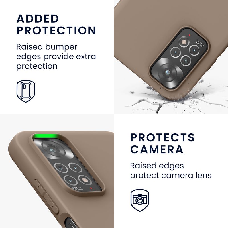Laptop, Telefoane si Tablete - Telefoane mobile si accesorii - Accesorii Telefoane - Huse telefoane - Husa Kwmobile pentru Xiaomi Redmi Note 11/Note 11S, incarcare wireless, silicon, bej - Infinity.ro