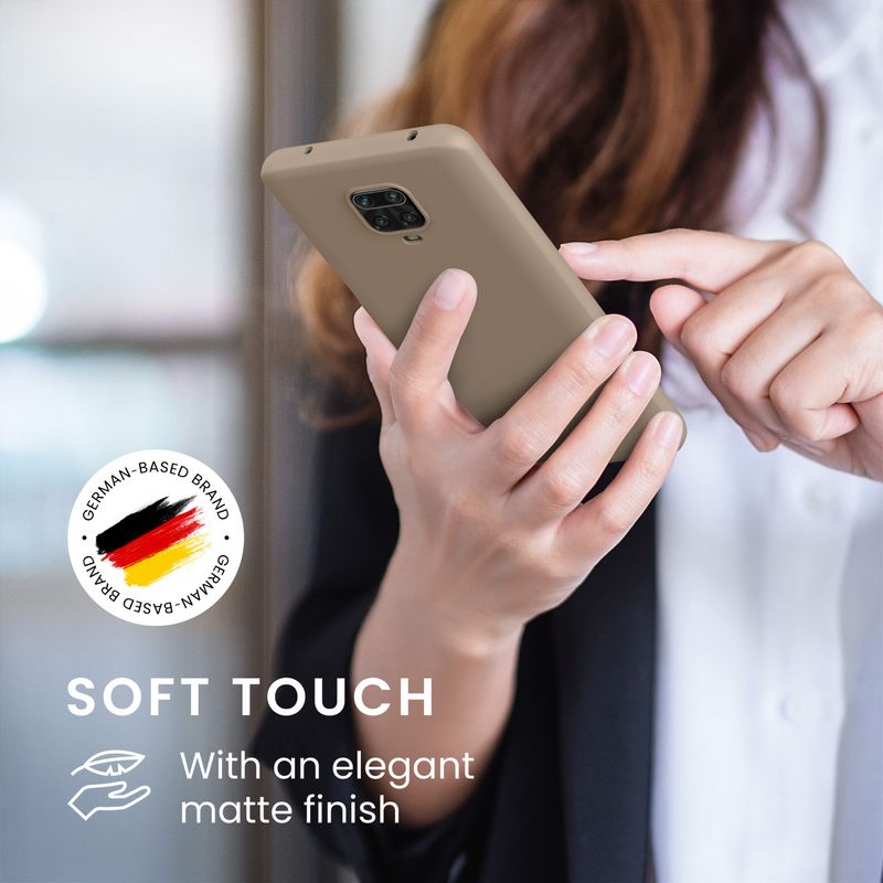 Laptop, Telefoane si Tablete - Telefoane mobile si accesorii - Accesorii Telefoane - Huse telefoane - Husa Kwmobile pentru Xiaomi Redmi Note 9S/Redmi Note 9 Pro/Redmi Note 9 Pro Max, incarcare wireless, silicon, bej - Infinity.ro