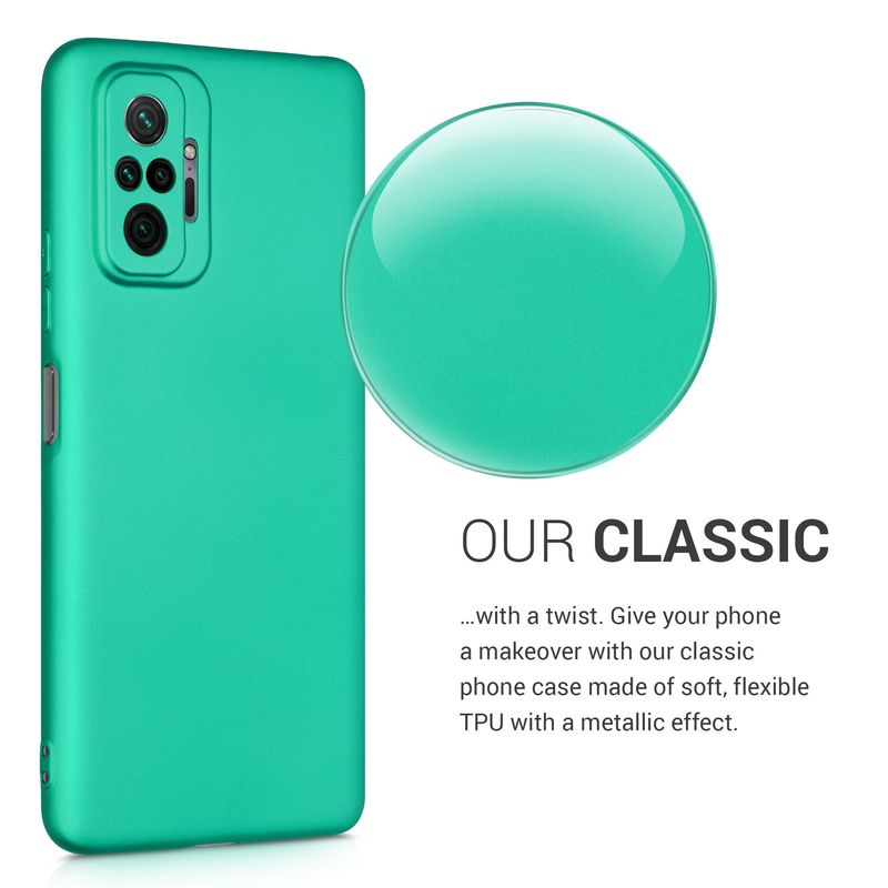 Laptop, Telefoane si Tablete - Telefoane mobile si accesorii - Accesorii Telefoane - Huse telefoane - Husa Kwmobile pentru Xiaomi Redmi Note 10 Pro, anti-alunecare, silicon, albastru - Infinity.ro
