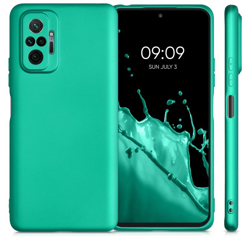 Laptop, Telefoane si Tablete - Telefoane mobile si accesorii - Accesorii Telefoane - Huse telefoane - Husa Kwmobile pentru Xiaomi Redmi Note 10 Pro, anti-alunecare, silicon, albastru - Infinity.ro