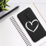 Laptop, Telefoane si Tablete - Telefoane mobile si accesorii - Accesorii Telefoane - Huse telefoane - Husa Kwmobile pentru Xiaomi Redmi 9, anti-alunecare, silicon, alb, negru - Infinity.ro