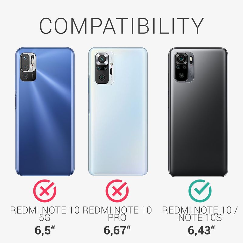 Laptop, Telefoane si Tablete - Telefoane mobile si accesorii - Accesorii Telefoane - Huse telefoane - Husa Kwmobile pentru Xiaomi Redmi Note 10/Note 10S, incarcare wireless, anti-alunecare, silicon, albastru deschis mat - Infinity.ro
