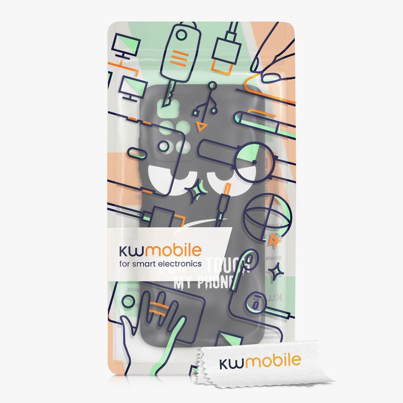 Laptop, Telefoane si Tablete - Telefoane mobile si accesorii - Accesorii Telefoane - Huse telefoane - Husa Kwmobile pentru Xiaomi Redmi 10 (2021/2022), anti-alunecare, silicon, alb, negru - Infinity.ro