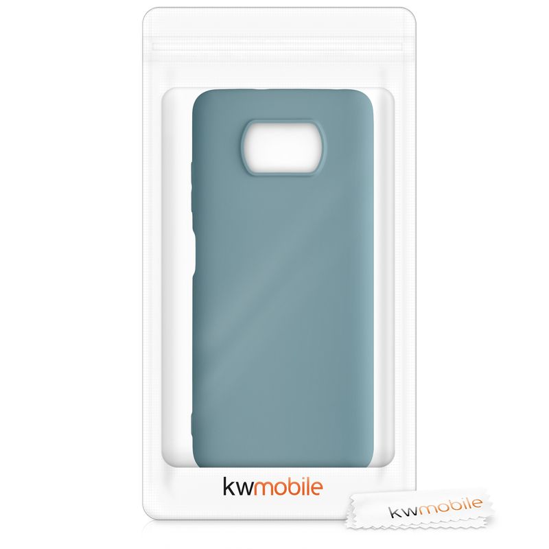 Laptop, Telefoane si Tablete - Telefoane mobile si accesorii - Accesorii Telefoane - Huse telefoane - Husa Kwmobile pentru Xiaomi Poco X3 NFC/Poco X3 Pro, incarcare wireless, anti-alunecare, silicon, albastru - Infinity.ro