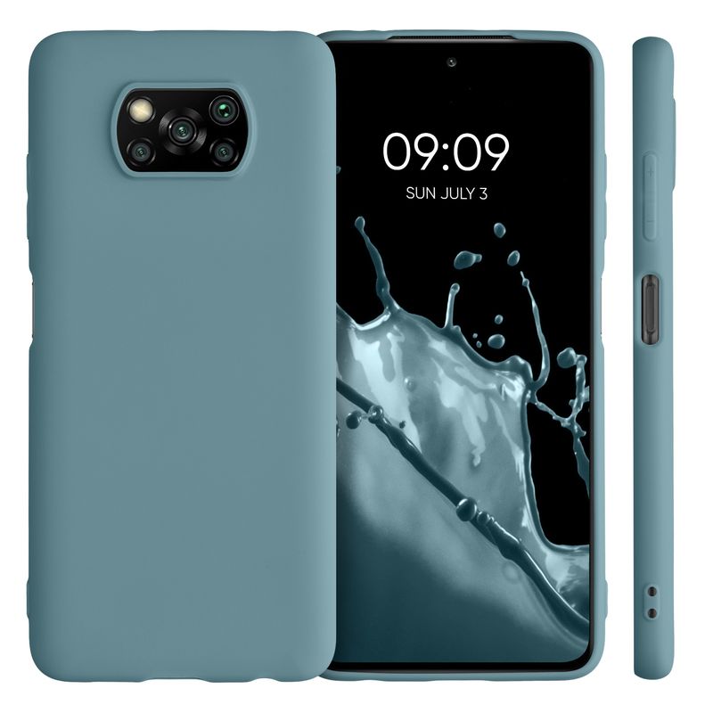Laptop, Telefoane si Tablete - Telefoane mobile si accesorii - Accesorii Telefoane - Huse telefoane - Husa Kwmobile pentru Xiaomi Poco X3 NFC/Poco X3 Pro, incarcare wireless, anti-alunecare, silicon, albastru - Infinity.ro
