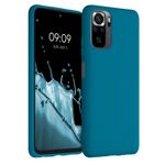 Laptop, Telefoane si Tablete - Telefoane mobile si accesorii - Accesorii Telefoane - Huse telefoane - Husa Kwmobile pentru Xiaomi Redmi Note 10/Note 10S, incarcare wireless, anti-alunecare, silicon, albastru caraibian - Infinity.ro