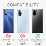 Laptop, Telefoane si Tablete - Telefoane mobile si accesorii - Accesorii Telefoane - Huse telefoane - Husa Kwmobile pentru Xiaomi Redmi Note 10/Note 10S, incarcare wireless, anti-alunecare, silicon, albastru caraibian - Infinity.ro