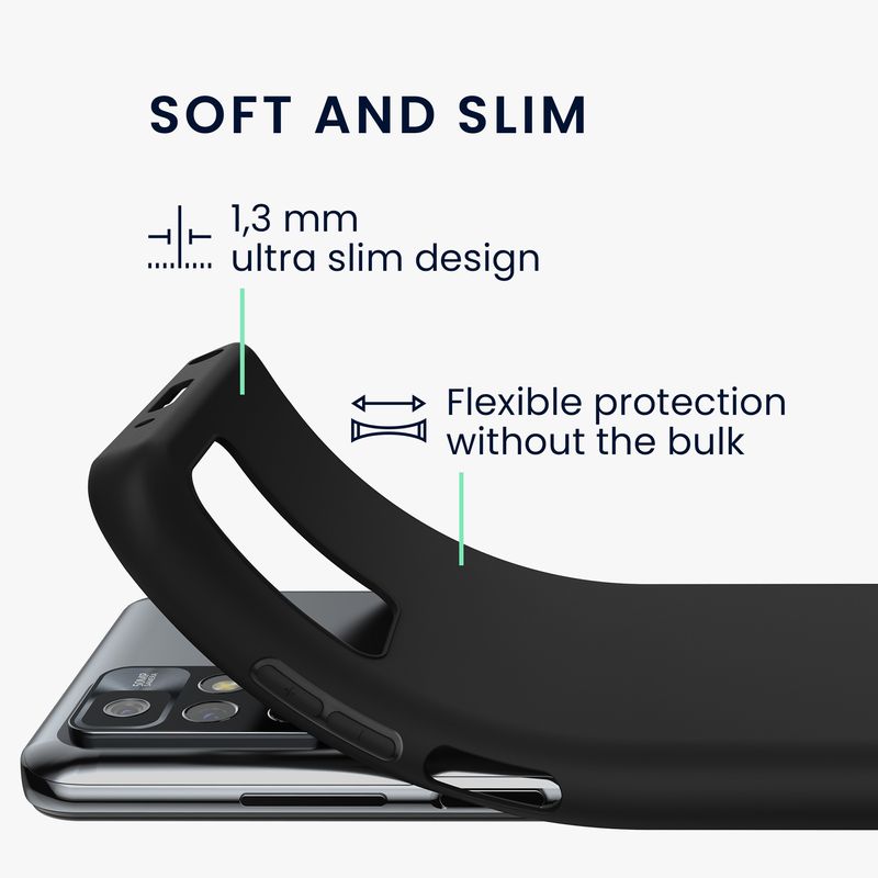 Laptop, Telefoane si Tablete - Telefoane mobile si accesorii - Accesorii Telefoane - Huse telefoane - Husa Kwmobile pentru Xiaomi Redmi 10 (2021/2022), incarcare wireless, silicon, negru - Infinity.ro