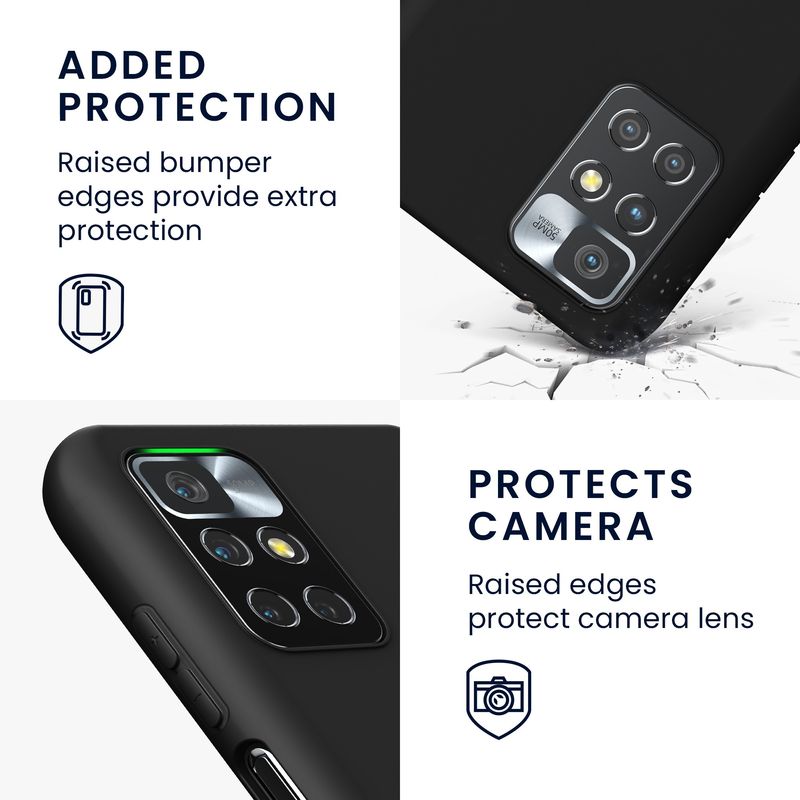 Laptop, Telefoane si Tablete - Telefoane mobile si accesorii - Accesorii Telefoane - Huse telefoane - Husa Kwmobile pentru Xiaomi Redmi 10 (2021/2022), incarcare wireless, silicon, negru - Infinity.ro