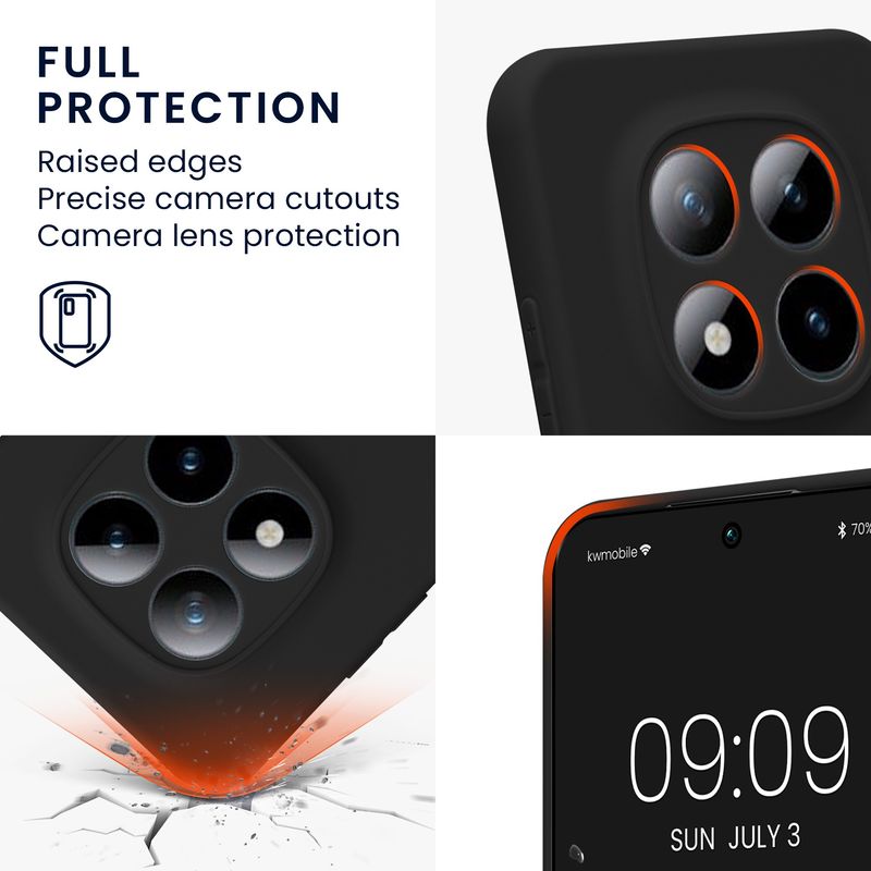 Laptop, Telefoane si Tablete - Telefoane mobile si accesorii - Accesorii Telefoane - Huse telefoane - Husa Kwmobile pentru Xiaomi Redmi Note 15 Pro 5G, anti-alunecare, silicon, negru - Infinity.ro