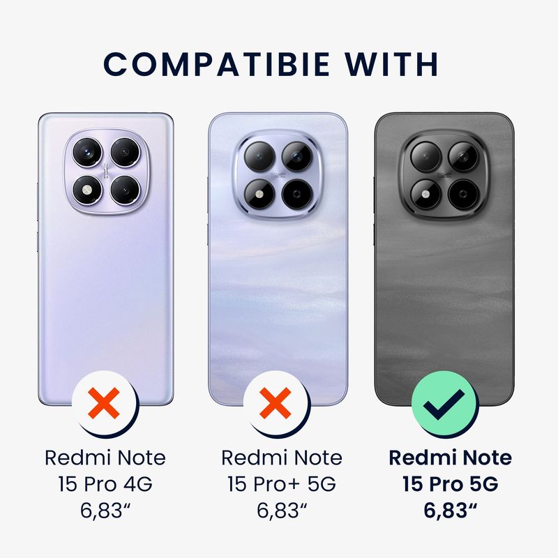 Laptop, Telefoane si Tablete - Telefoane mobile si accesorii - Accesorii Telefoane - Huse telefoane - Husa Kwmobile pentru Xiaomi Redmi Note 15 Pro 5G, anti-alunecare, silicon, negru - Infinity.ro