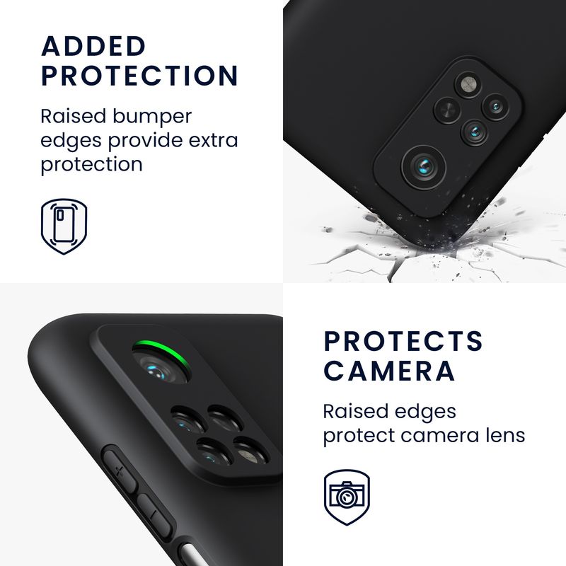 Laptop, Telefoane si Tablete - Telefoane mobile si accesorii - Accesorii Telefoane - Huse telefoane - Husa Kwmobile pentru Xiaomi Mi 10T (5G)/Mi 10T Pro (5G), incarcare wireless, anti-alunecare, silicon, negru - Infinity.ro