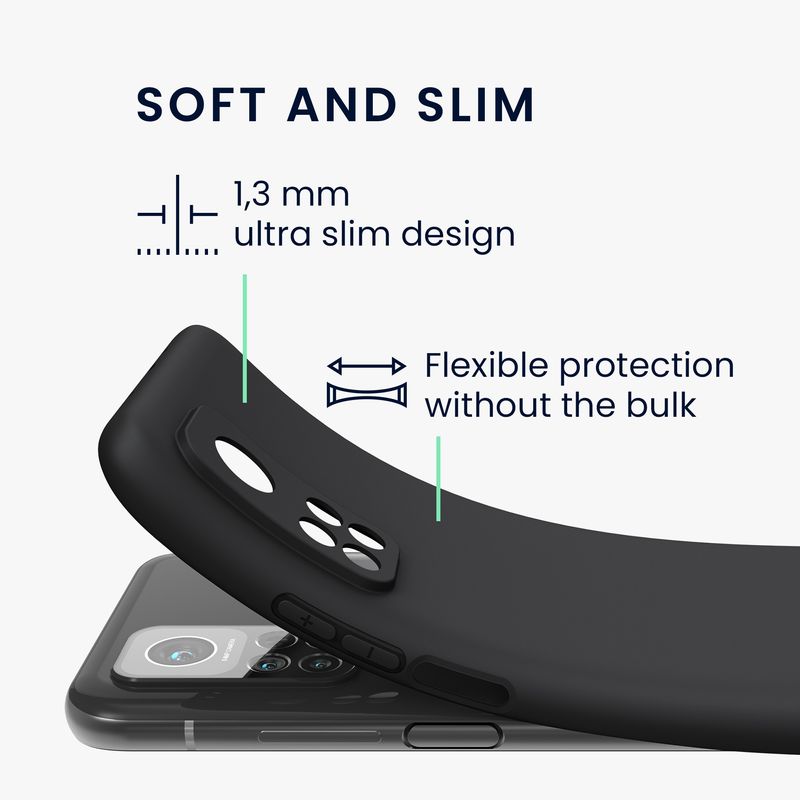 Laptop, Telefoane si Tablete - Telefoane mobile si accesorii - Accesorii Telefoane - Huse telefoane - Husa Kwmobile pentru Xiaomi Mi 10T (5G)/Mi 10T Pro (5G), incarcare wireless, anti-alunecare, silicon, negru - Infinity.ro