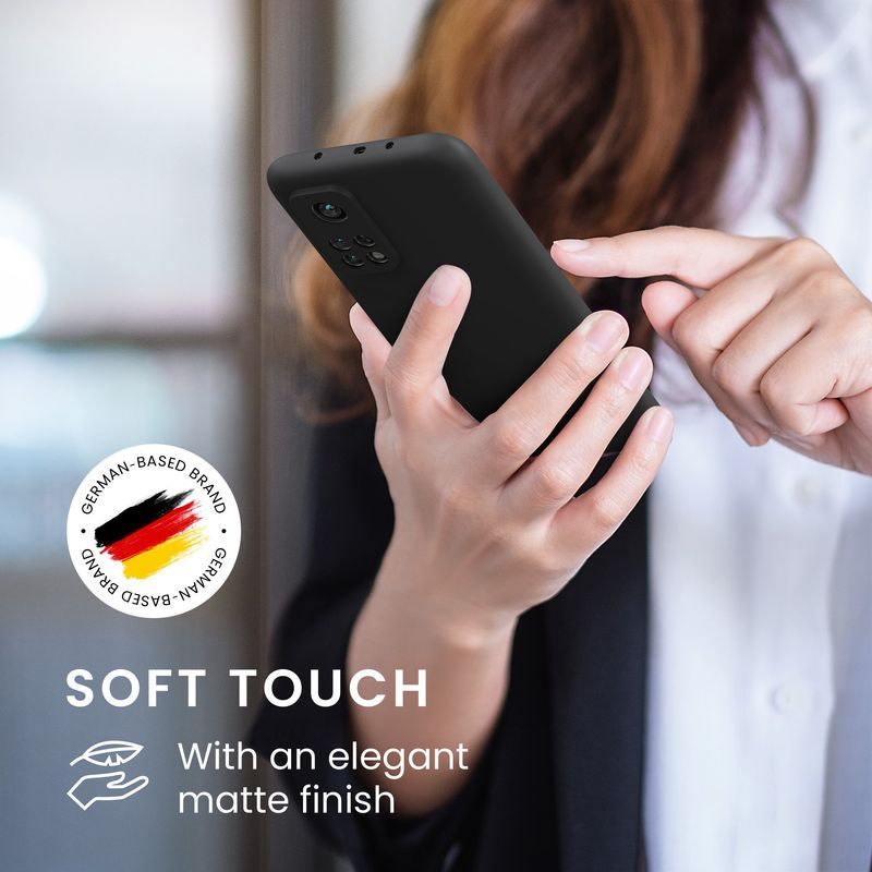 Laptop, Telefoane si Tablete - Telefoane mobile si accesorii - Accesorii Telefoane - Huse telefoane - Husa Kwmobile pentru Xiaomi Mi 10T (5G)/Mi 10T Pro (5G), incarcare wireless, anti-alunecare, silicon, negru - Infinity.ro