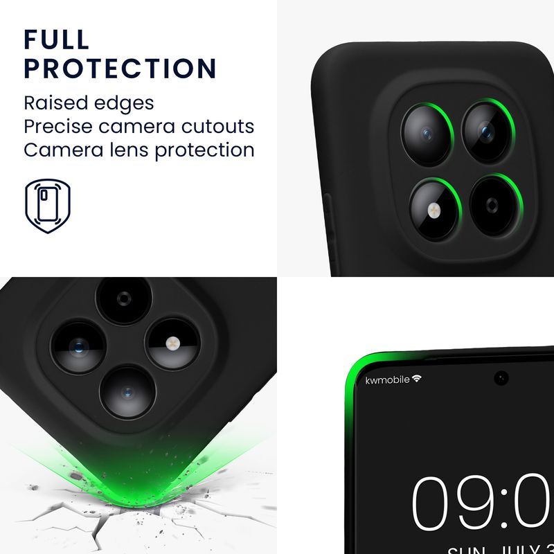 Laptop, Telefoane si Tablete - Telefoane mobile si accesorii - Accesorii Telefoane - Huse telefoane - Husa Kwmobile pentru Xiaomi Redmi Note 15 Pro Plus 5G/Poco M8 Pro 5G, anti-alunecare, silicon, negru - Infinity.ro