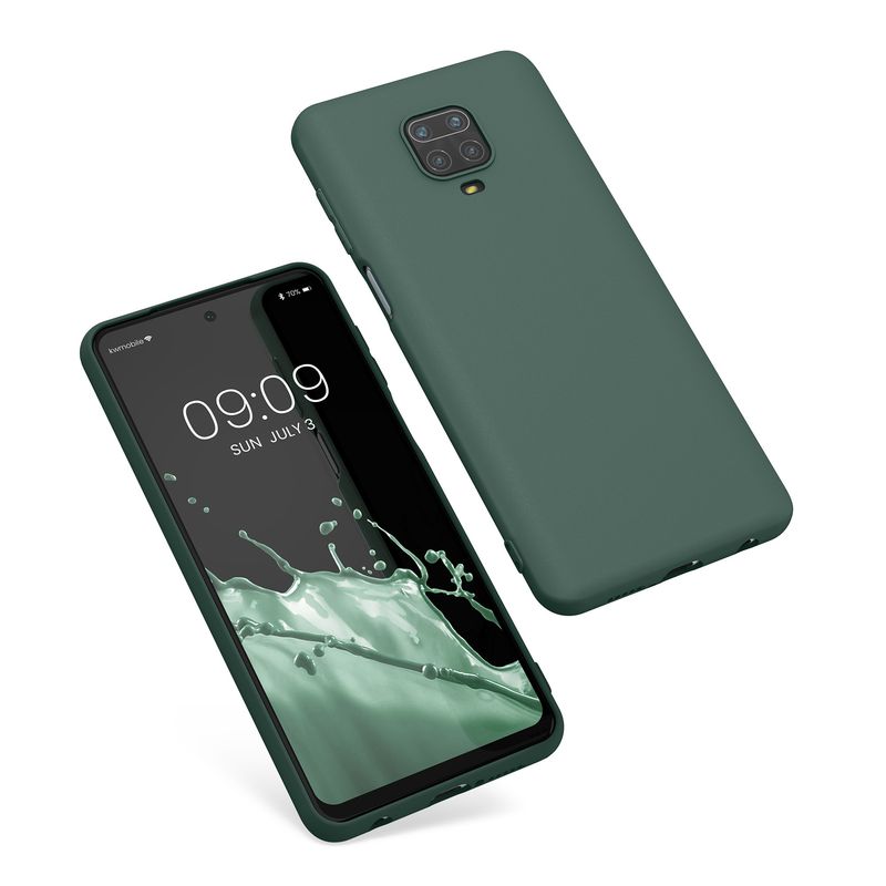 Laptop, Telefoane si Tablete - Telefoane mobile si accesorii - Accesorii Telefoane - Huse telefoane - Husa Kwmobile pentru Xiaomi Redmi Note 9S/Redmi Note 9 Pro/Redmi Note 9 Pro Max, incarcare wireless, silicon, verde - Infinity.ro