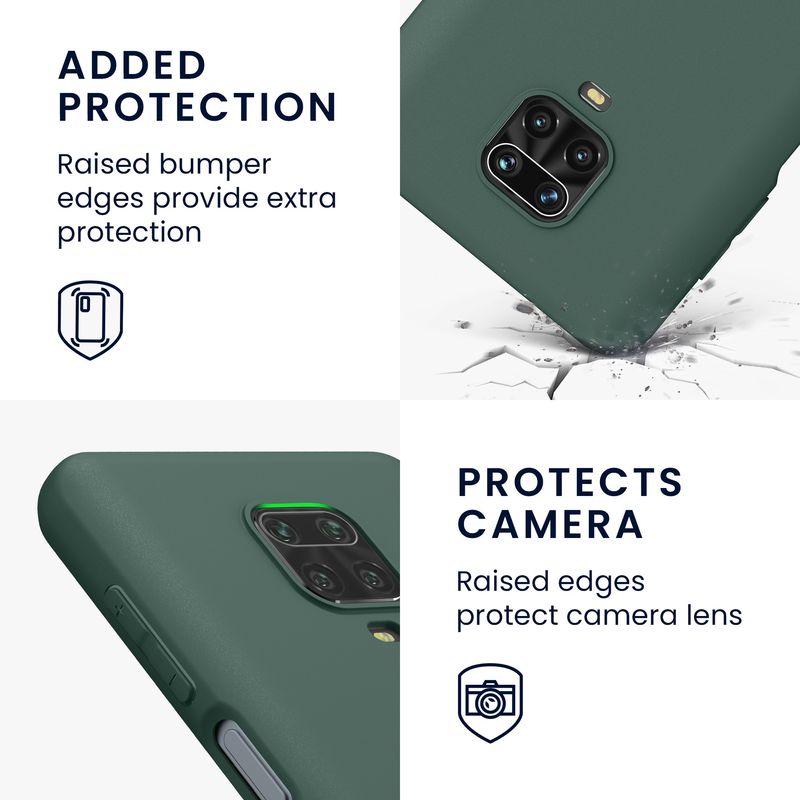 Laptop, Telefoane si Tablete - Telefoane mobile si accesorii - Accesorii Telefoane - Huse telefoane - Husa Kwmobile pentru Xiaomi Redmi Note 9S/Redmi Note 9 Pro/Redmi Note 9 Pro Max, incarcare wireless, silicon, verde - Infinity.ro