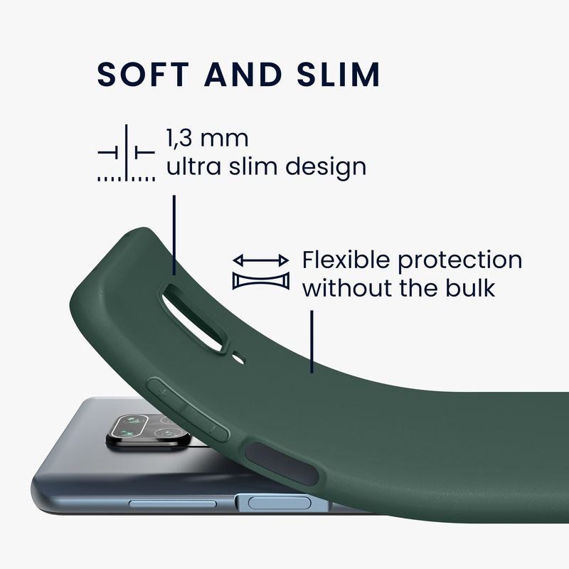 Laptop, Telefoane si Tablete - Telefoane mobile si accesorii - Accesorii Telefoane - Huse telefoane - Husa Kwmobile pentru Xiaomi Redmi Note 9S/Redmi Note 9 Pro/Redmi Note 9 Pro Max, incarcare wireless, silicon, verde - Infinity.ro
