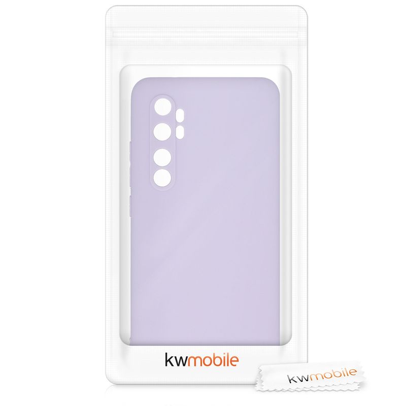 Laptop, Telefoane si Tablete - Telefoane mobile si accesorii - Accesorii Telefoane - Huse telefoane - Husa Kwmobile pentru Xiaomi Mi Note 10 Lite, anti-alunecare, silicon, mov - Infinity.ro