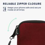 Laptop, Telefoane si Tablete - Telefoane mobile si accesorii - Accesorii Telefoane - Huse telefoane - Husa tip holster Kwmobile, protectie la socuri, neopren, textil, rosu - Infinity.ro