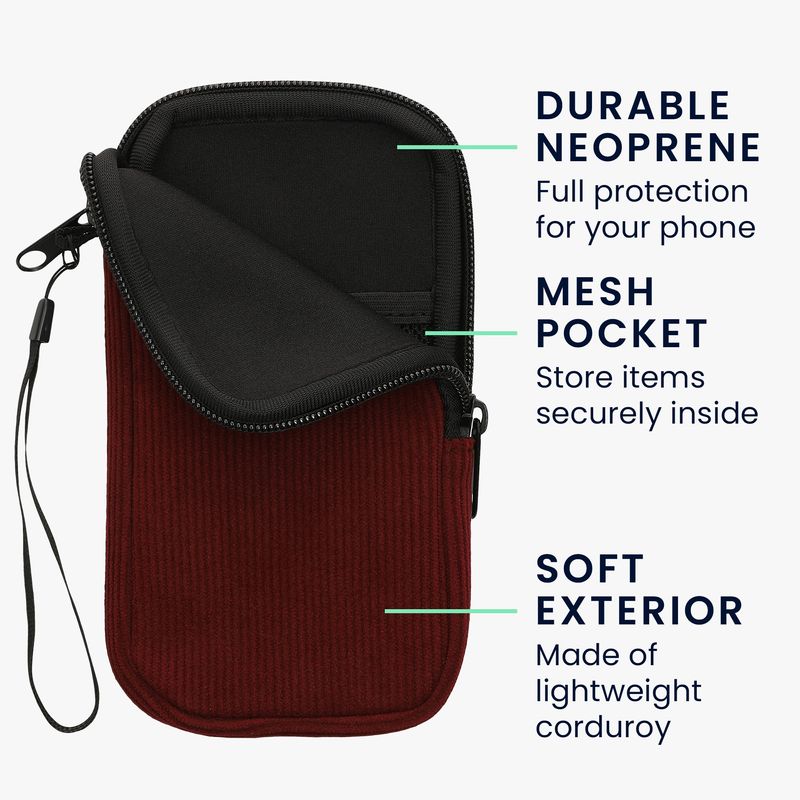 Laptop, Telefoane si Tablete - Telefoane mobile si accesorii - Accesorii Telefoane - Huse telefoane - Husa tip holster Kwmobile, protectie la socuri, neopren, textil, rosu - Infinity.ro