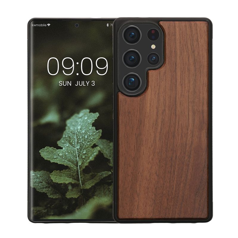 Laptop, Telefoane si Tablete - Telefoane mobile si accesorii - Accesorii Telefoane - Huse telefoane - Husa tip bumper Kwmobile pentru Samsung Galaxy S25 Ultra, anti-alunecare, lemn, TPU, maro - Infinity.ro