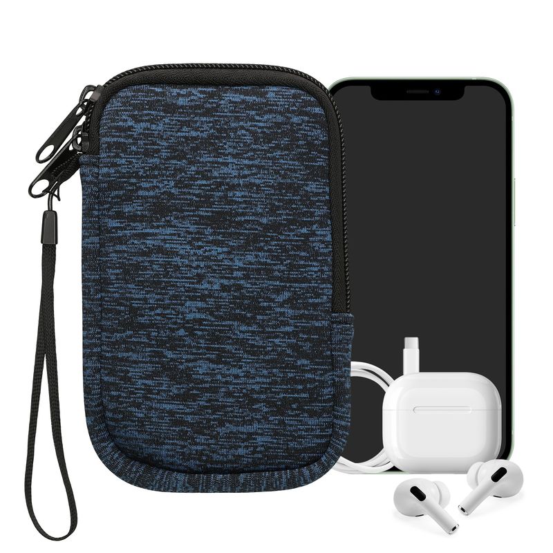 Laptop, Telefoane si Tablete - Telefoane mobile si accesorii - Accesorii Telefoane - Huse telefoane - Husa tip holster Kwmobile, anti-alunecare, marime s, neopren, albastru, negru - Infinity.ro