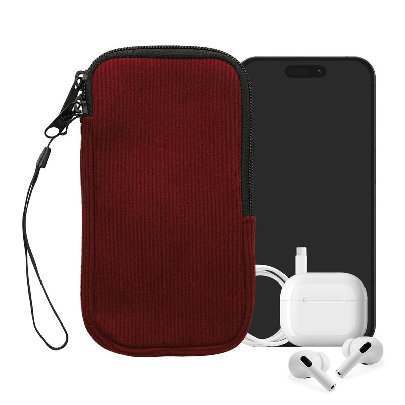Laptop, Telefoane si Tablete - Telefoane mobile si accesorii - Accesorii Telefoane - Huse telefoane - Husa tip holster Kwmobile, protectie la socuri, neopren, textil, rosu - Infinity.ro