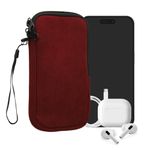 Laptop, Telefoane si Tablete - Telefoane mobile si accesorii - Accesorii Telefoane - Huse telefoane - Husa tip holster Kwmobile, protectie la socuri, neopren, textil, rosu - Infinity.ro
