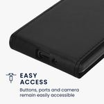 Laptop, Telefoane si Tablete - Telefoane mobile si accesorii - Accesorii Telefoane - Huse telefoane - Husa tip flip Kwmobile pentru Sony Xperia 10 VI, inchidere magnetica, piele ecologica, negru - Infinity.ro