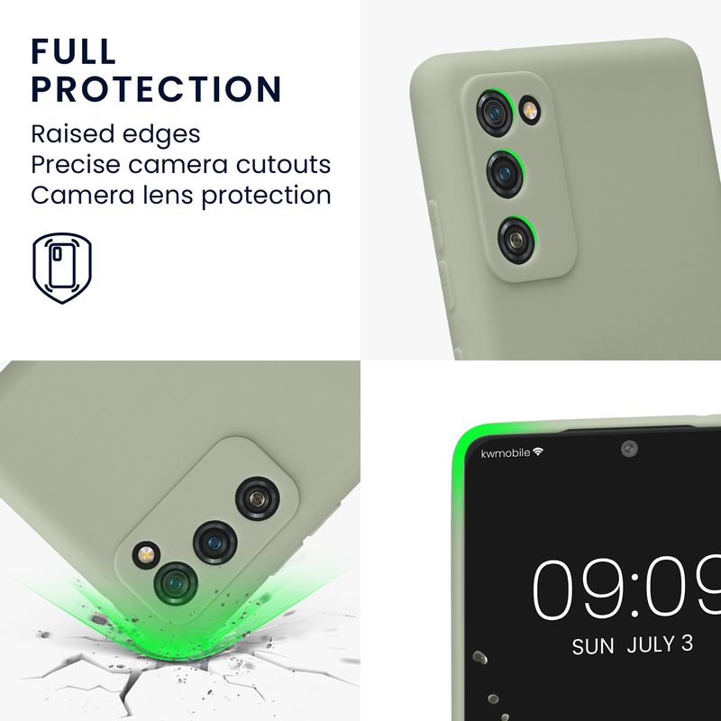 Laptop, Telefoane si Tablete - Telefoane mobile si accesorii - Accesorii Telefoane - Huse telefoane - Husa Kwmobile pentru Samsung Galaxy S20 Fan Edition/S20 Fan Edition 5G, anti-alunecare, silicon, verde - Infinity.ro