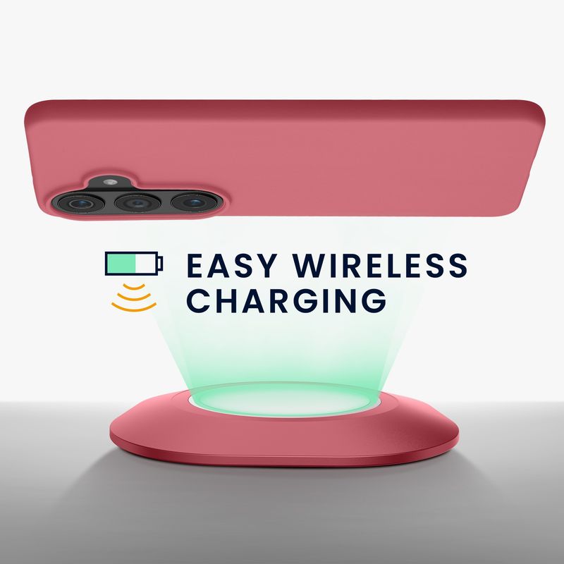Laptop, Telefoane si Tablete - Telefoane mobile si accesorii - Accesorii Telefoane - Huse telefoane - Husa Kwmobile pentru Samsung Galaxy S26 Plus, incarcare wireless, anti-alunecare, TPU, roz - Infinity.ro