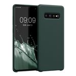 Laptop, Telefoane si Tablete - Telefoane mobile si accesorii - Accesorii Telefoane - Huse telefoane - Husa Kwmobile pentru Samsung Galaxy S10 Plus/S10+, incarcare wireless, silicon, albastru verzui - Infinity.ro