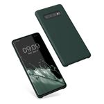 Laptop, Telefoane si Tablete - Telefoane mobile si accesorii - Accesorii Telefoane - Huse telefoane - Husa Kwmobile pentru Samsung Galaxy S10 Plus/S10+, incarcare wireless, silicon, albastru verzui - Infinity.ro