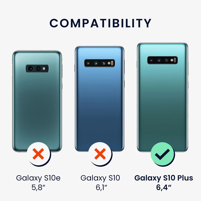 Laptop, Telefoane si Tablete - Telefoane mobile si accesorii - Accesorii Telefoane - Huse telefoane - Husa Kwmobile pentru Samsung Galaxy S10 Plus/S10+, incarcare wireless, silicon, albastru verzui - Infinity.ro