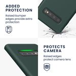Laptop, Telefoane si Tablete - Telefoane mobile si accesorii - Accesorii Telefoane - Huse telefoane - Husa Kwmobile pentru Samsung Galaxy S10 Plus/S10+, incarcare wireless, silicon, albastru verzui - Infinity.ro