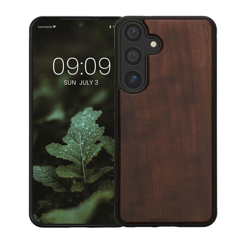 Laptop, Telefoane si Tablete - Telefoane mobile si accesorii - Accesorii Telefoane - Huse telefoane - Husa tip bumper Kwmobile pentru Samsung Galaxy S25 Plus, anti-alunecare, lemn, TPU, maro - Infinity.ro