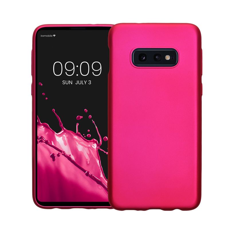 Laptop, Telefoane si Tablete - Telefoane mobile si accesorii - Accesorii Telefoane - Huse telefoane - Husa Kwmobile pentru Samsung Galaxy S10e, anti-alunecare, silicon, roz - Infinity.ro