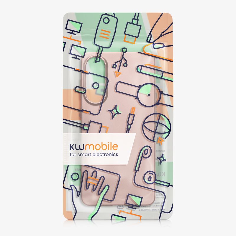 Laptop, Telefoane si Tablete - Telefoane mobile si accesorii - Accesorii Telefoane - Huse telefoane - Husa Kwmobile pentru Samsung Galaxy S25 Edge, anti-alunecare, silicon, auriu, roz - Infinity.ro