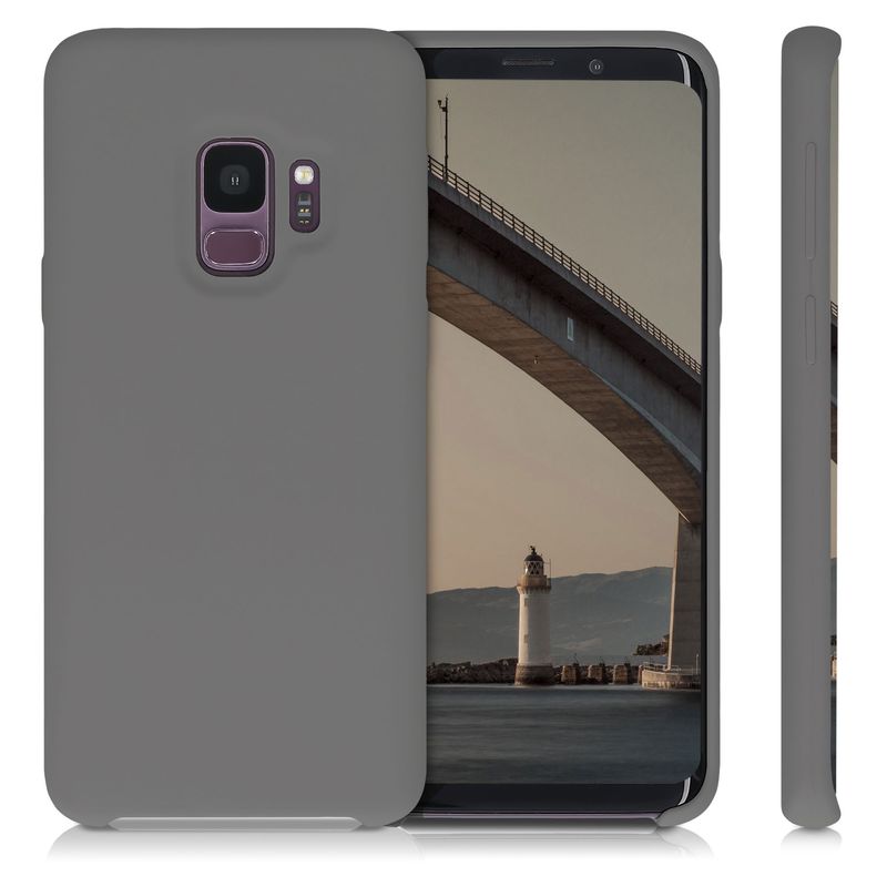 Laptop, Telefoane si Tablete - Telefoane mobile si accesorii - Accesorii Telefoane - Huse telefoane - Husa Kwmobile pentru Samsung Galaxy S9, incarcare wireless, silicon, gri - Infinity.ro